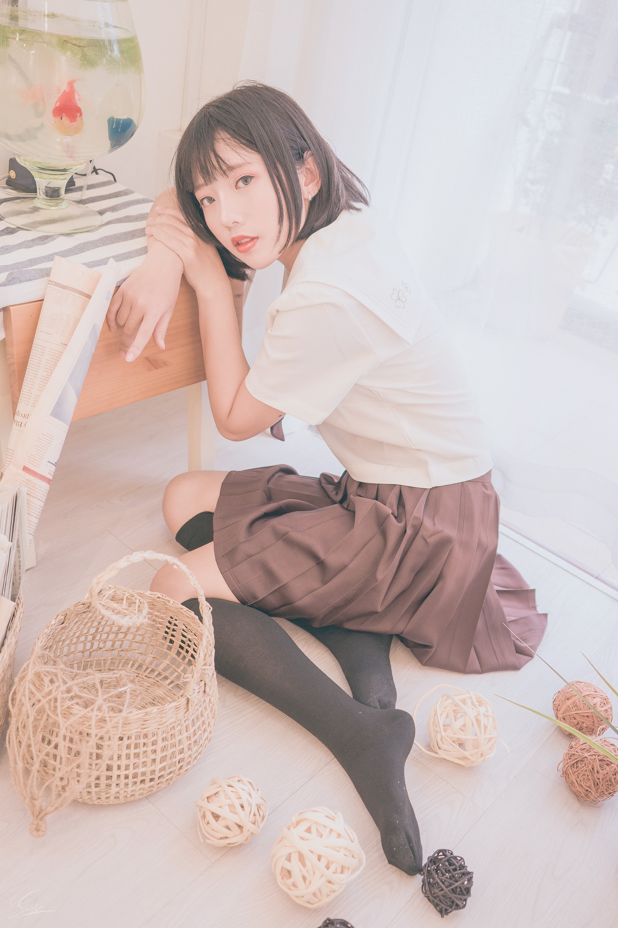 图片[1]-Messie Huang – NO.004 Birthday Seifuku [20P]-XikXak